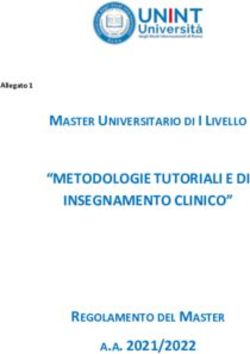 "METODOLOGIE TUTORIALI E DI INSEGNAMENTO CLINICO" A.A. 2021/2022 - MASTER UNIVERSITARIO DI I LIVELLO - UNINT