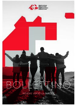 BOLLETTINO INSIEME VERSO LA PAROLA - Gebet f&uuml;r die Schweiz