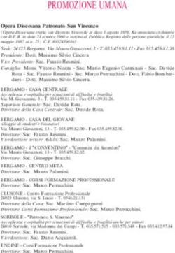 PROMOZIONE UMANA - Diocesi di Bergamo