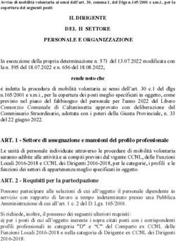 IL DIRIGENTE DEL II SETTORE PERSONALE E ORGANIZZAZIONE