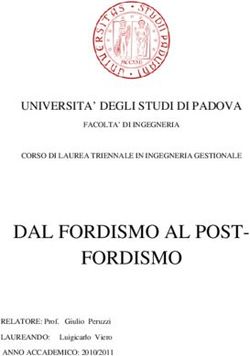 DAL FORDISMO AL POST-FORDISMO - UNIVERSITA' DEGLI STUDI DI PADOVA FACOLTA' DI INGEGNERIA