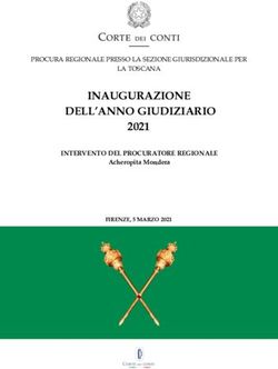 INAUGURAZIONE DELL'ANNO GIUDIZIARIO - 2021 INTERVENTO DEL PROCURATORE REGIONALE PROCURA REGIONALE PRESSO LA SEZIONE GIURISDIZIONALE PER - Corte ...
