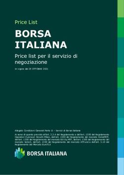 BORSA ITALIANA Price list per il servizio di negoziazione
