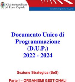 DOCUMENTO UNICO DI PROGRAMMAZIONE - (D.U.P.) 2022 - 2024 SEZIONE STRATEGICA (SES) PARTE I - ORGANISMI GESTIONALI