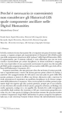 Perch&eacute; &egrave; necessario (e conveniente) non considerare gli Historical GIS quale componente ancillare nelle Digital Humanities