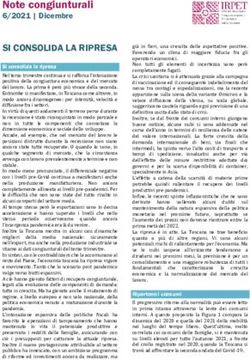 Note congiunturali 6/2021 | Dicembre - SI CONSOLIDA LA RIPRESA - IRPET