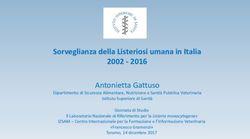 Sorveglianza della Listeriosi umana in Italia 2002 2016 - IZS