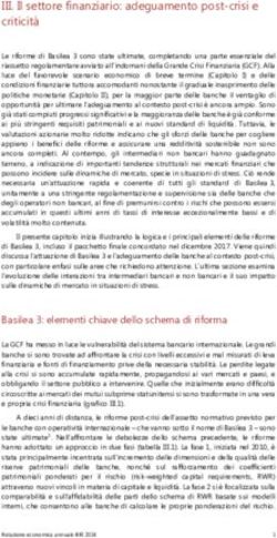 III. Il settore finanziario: adeguamento post-crisi e criticità - Bank for International Settlements