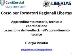 Corso per Formatori Regionali Libertas - Apprendimento motorio, tecnica e coordinazione La gestione del feedback nell'apprendimento tecnico ...