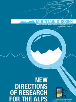 NEW DIRECTIONS OF RESEARCH FOR THE ALPS - MOUNTAIN DOSSIER - Dislivelli