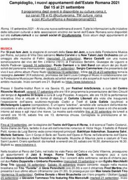 Campidoglio, i nuovi appuntamenti dell'Estate Romana 2021 Dal 15 al 21 settembre