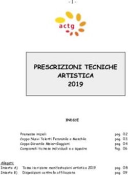 PRESCRIZIONI TECNICHE ARTISTICA 2019 - Associazione cantonale ...