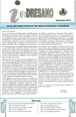 UN ALTRO ANNO PASSATO TRA PREOCCUPAZIONE E SPERANZA! - Comune di Dresano