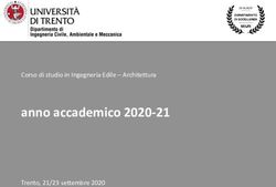 Anno accademico 2020-21 - Corso di studio in Ingegneria Edile - Architettura - Trento, 21/23 settembre 2020