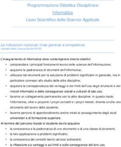 Programmazione Didattica Disciplinare Informatica Liceo Scientifico delle Scienze Applicate