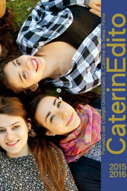 2015 2016 FONDAZIONE COLLEGIO UNIVERSITARIO S. CATERINA DA SIENA - Collegio Santa Caterina