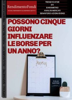 POSSONO CINQUE GIORNI INFLUENZARE LE BORSE PER UN ANNO? - RendimentoFondi TRENDYCATOR
