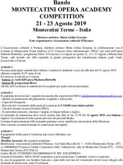 MONTECATINI OPERA ACADEMY COMPETITION 21 - 23 Agosto 2019