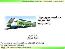 La programmazione del servizio ferroviario - Stagniweb