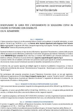 DISCIPLINARE DI GARA PER L'AFFIDAMENTO DI SOGGIORNI ESTIVI IN FAVORE DI PERSONE CON DISABILIT&Agrave; CIG N. 825689909C