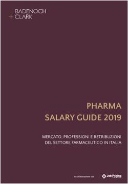 PHARMA SALARY GUIDE 2019 - MERCATO, PROFESSIONI E RETRIBUZIONI DEL SETTORE FARMACEUTICO IN ITALIA - Badenoch + Clark