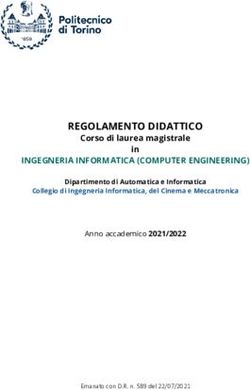 REGOLAMENTO DIDATTICO - Corso di laurea magistrale in