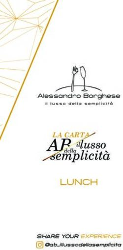 ABsemplicit&agrave; lusso il della - LUNCH - Alessandro Borghese
