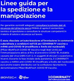 Linee guida per la spedizione e la manipolazione - SPP