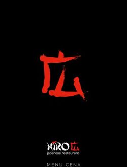 MENU CENA - HIRO Japanese Restaurant
