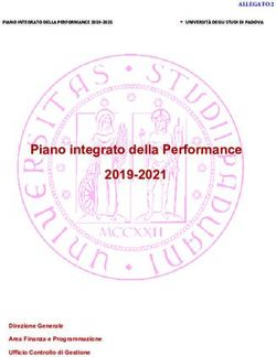 Piano integrato della Performance 2019-2021 - Direzione Generale Area Finanza e Programmazione Ufficio Controllo di Gestione