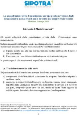 La consultazione della Commissione europea sulla revisione degli orientamenti in materia di aiuti di Stato alle imprese ferroviarie - Sipotra