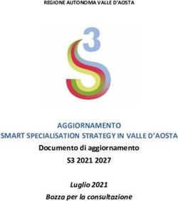 AGGIORNAMENTO SMART SPECIALISATION STRATEGY IN VALLE D'AOSTA S3 2021 2027 - Documento di aggiornamento Luglio 2021 Bozza per la consultazione ...