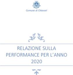 RELAZIONE SULLA PERFORMANCE PER L'ANNO 2020 - Comune di Chiavari