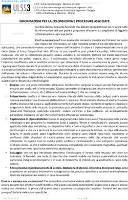INFORMAZIONI PER LA COLONSCOPIA E PROCEDURE ASSOCIATE