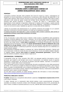 DISPOSIZIONI MISURE ANTI-CONTAGIO COVID-19 ANNO SCOLASTICO 2021-2022 - IC Verdi