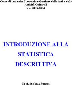 INTRODUZIONE ALLA STATISTICA DESCRITTIVA - Corso di laurea in Economia e Gestione delle Arti e delle Attivit&agrave; Culturali a.a. 2003-2004 - Prof ...