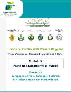 Modulo 3: Piano di adattamento climatico - Unione dei Comuni della Pianura Reggiana - My Covenant