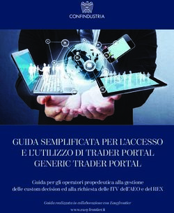 GUIDA SEMPLIFICATA PER L'ACCESSO E L'UTILIZZO DI TRADER PORTAL GENERIC TRADER PORTAL