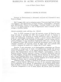 RASSEGNA DI ALTRE ATTIVIT&Agrave; SCIENTIFICHE - Istituto ...