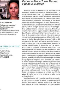 Da Versailles a Torre Maura: il pane e la critica - Fondazione ...