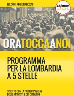 PROGRAMMA PER LA LOMBARDIA A 5 STELLE - ELEZIONI REGIONALI 2018 - SCRITTO CON LA PARTECIPAZIONE DEGLI ATTIVISTI E DEI CITTADINI - Movimento 5 ...