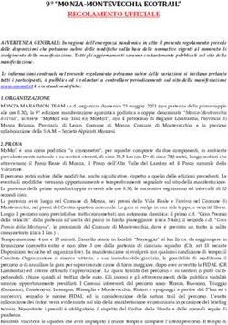 9 "MONZA-MONTEVECCHIA ECOTRAIL" - REGOLAMENTO UFFICIALE