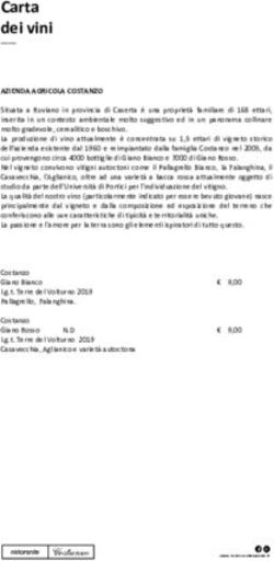 Carta dei vini - Ristorante Costanzo