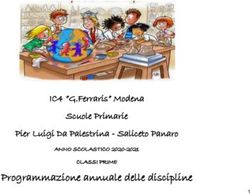 Programmazione annuale delle discipline - IC4 "G.Ferraris" Modena Scuole Primarie Pier Luigi Da Palestrina - Saliceto Panaro - I.C. 4 Modena