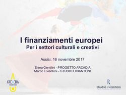 I finanziamenti europei - Per i settori culturali e creativi Assisi, 16 novembre 2017 - Master in Progettazione e accesso ai fondi ...