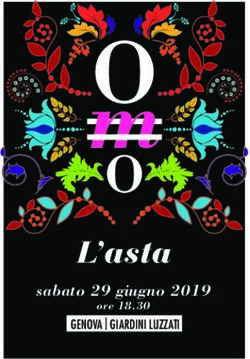 L'asta sabato 29 giugno 2019 - GENOVA | GIARDINI LUZZATI - Liguria Pride