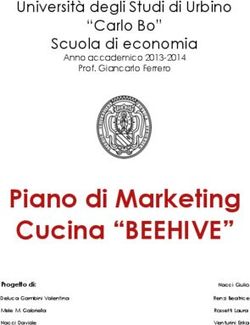 Piano di Marketing Cucina "BEEHIVE" - Università degli Studi di Urbino "Carlo Bo" Scuola di economia