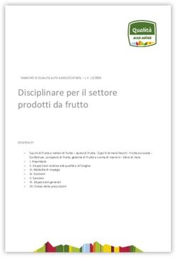 Disciplinare per il settore prodotti da frutto