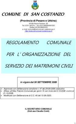 REGOLAMENTO COMUNALE PER L' ORGANIZZAZIONE DEL SERVIZIO DEI MATRIMONI CIVILI