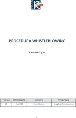PROCEDURA WHISTLEBLOWING - RAINBOW S.P.A - RAINBOW SPA